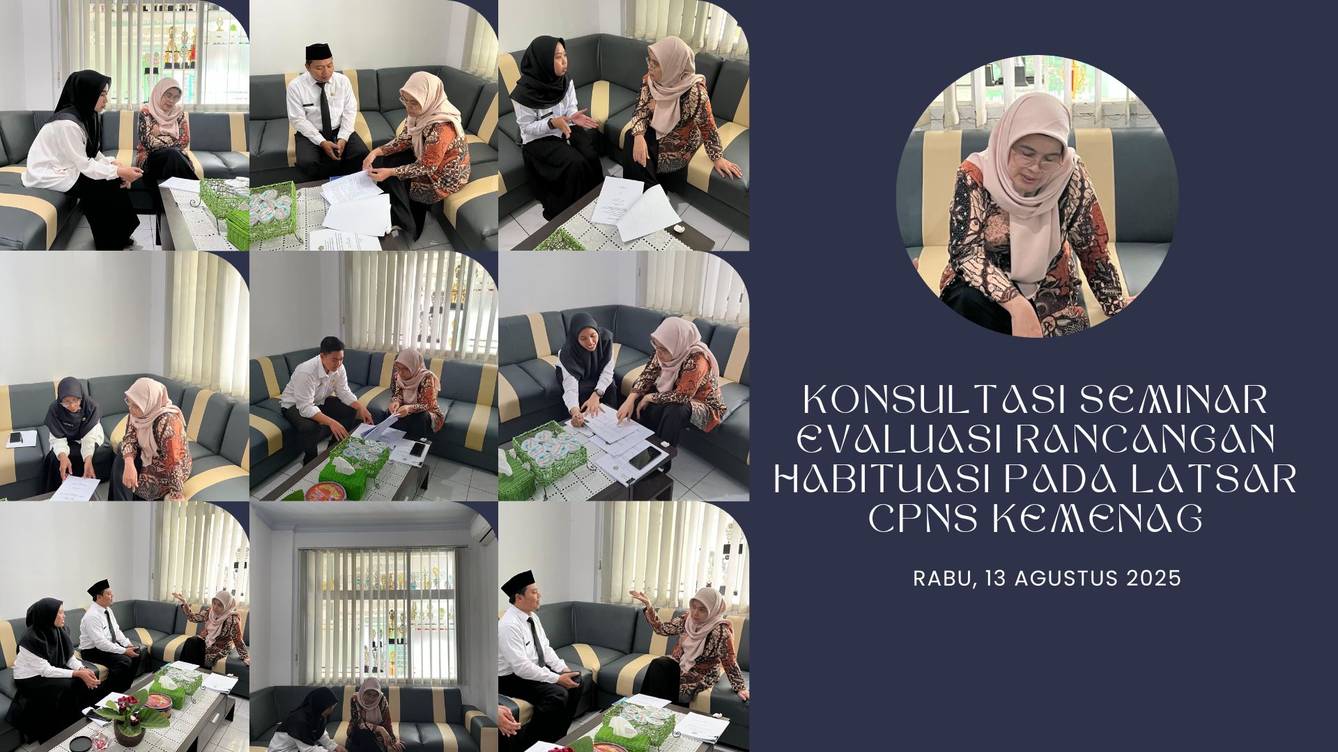 Kamad MTsN Berikan Konsultasi Seminar Evaluasi Rancangan Habituasi pada Latsar Guru CPNS Kamad MTsN Berikan Konsultasi Seminar Evaluasi Rancangan Habituasi pada Latsar Guru CPNS