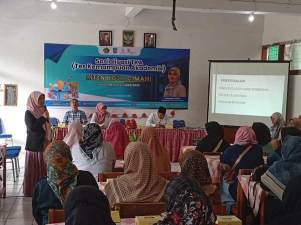 MTsN Kota Cimahi Gelar Sosialisasi Tes Kemampuan Akademik untuk Orang Tua Siswa Dengan Narasumber Kepala Madrasah