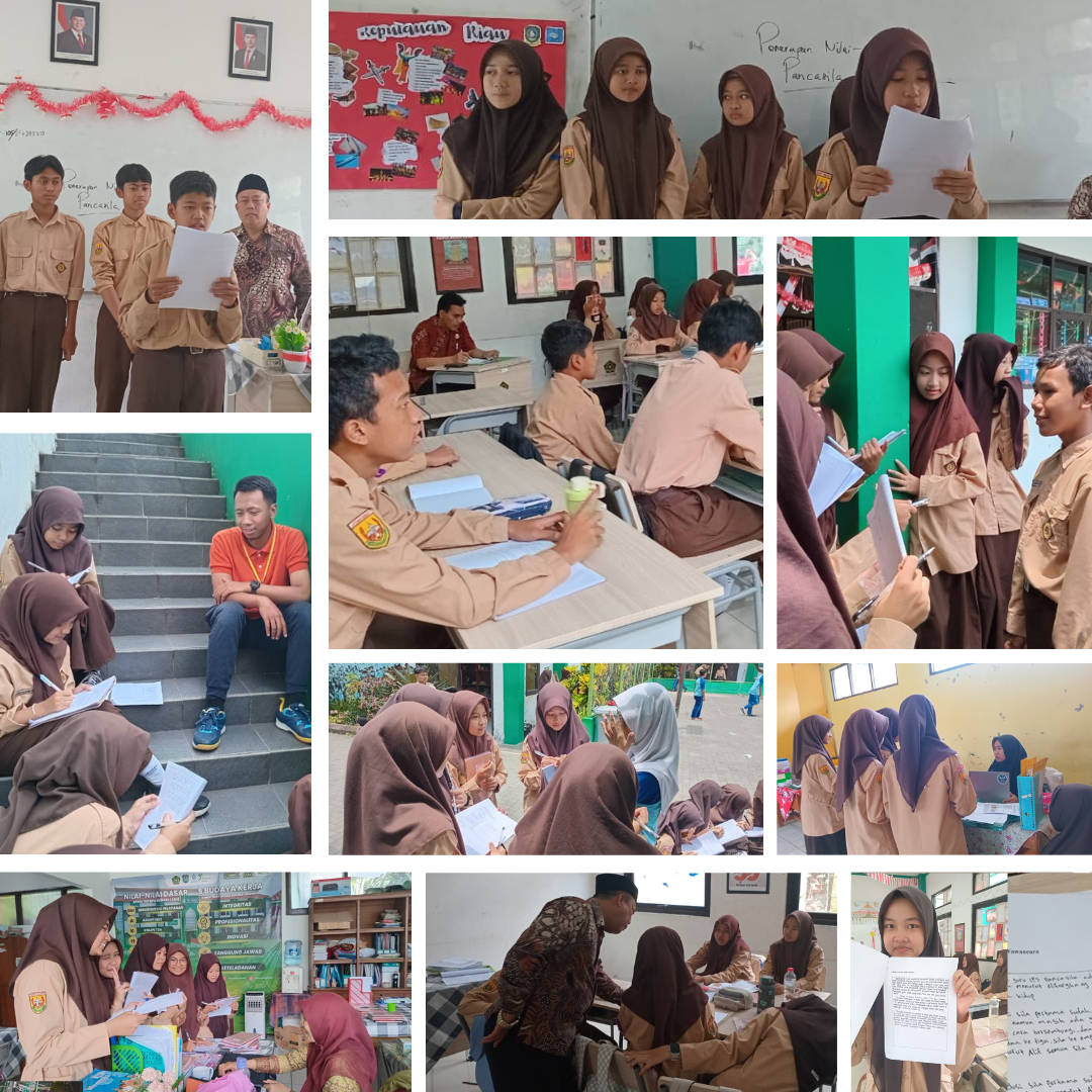 Siswa Kelas 7J MTsN Kota Cimahi Pelajari Penerapan Nilai-Nilai Pancasila Lewat Wawancara dan Diskusi Siswa Kelas 7J MTsN Kota Cimahi Pelajari Penerapan Nilai-Nilai Pancasila Lewat Wawancara dan Diskusi