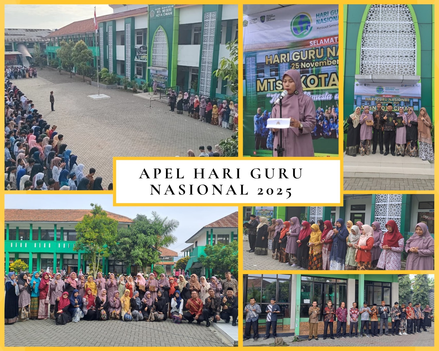 Apel Hari Guru Nasional 2025 di MTsN Kota Cimahi Berlangsung Khidmat
