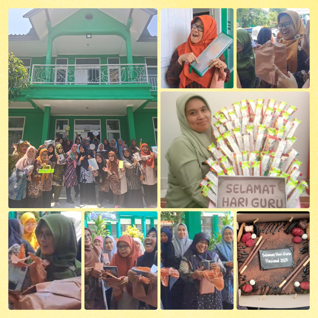 Guru MTsN Kota Cimahi Saling Bertukar Kado, Kamad Beri Kejutan Kue dan Pesan Inspiratif di Hari Guru Nasional 2025