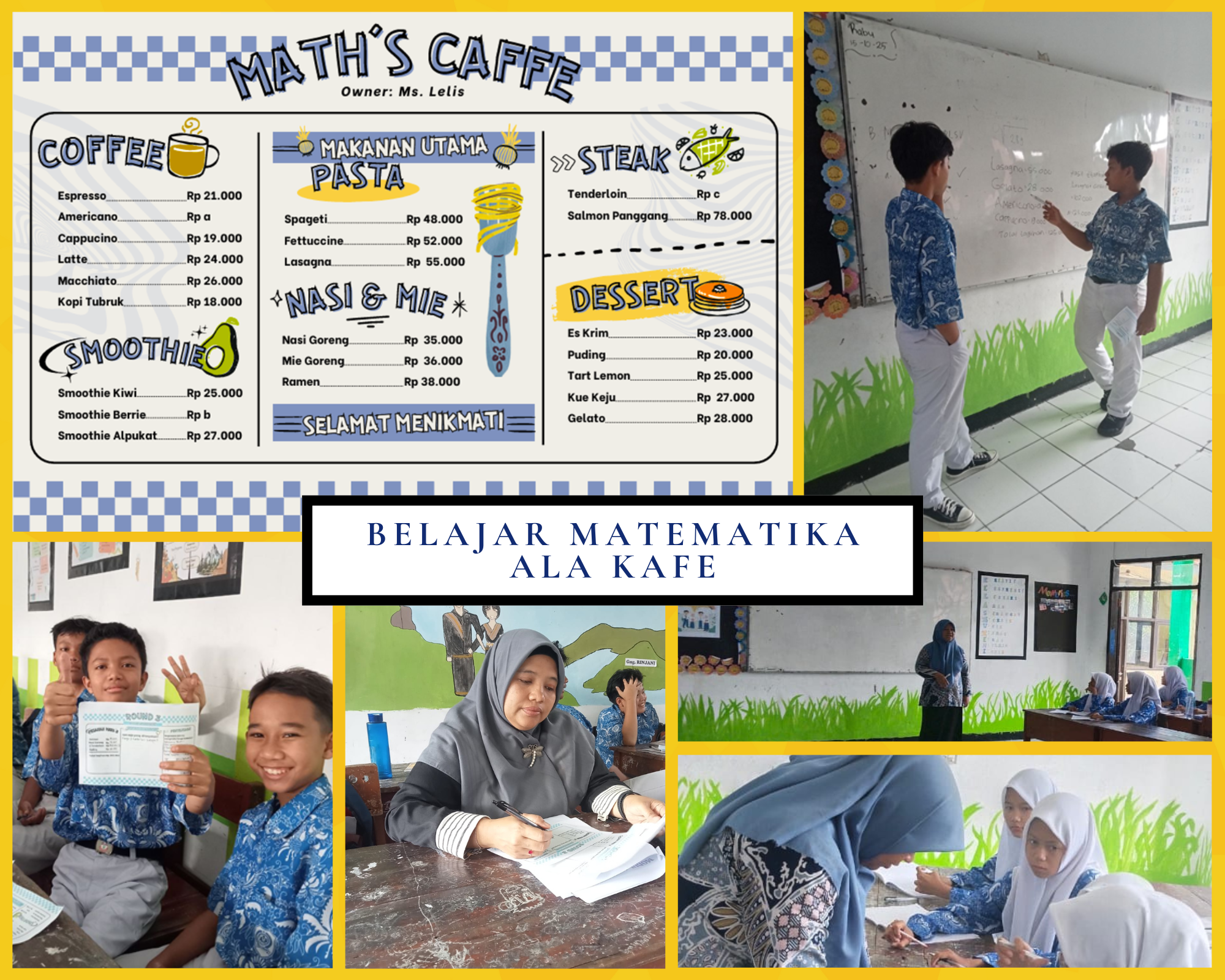 Belajar Matematika Ala Kafe: Serunya Kelas VIII F Bermain Peran Jadi Kasir! Belajar Matematika Ala Kafe: Serunya Kelas VIII F Bermain Peran Jadi Kasir!