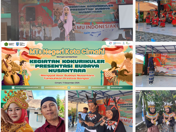 Kepala MTsN Kota Cimahi Tekankan Cinta Tanah Air dalam Kokurikuler Presentasi Budaya Nusantara