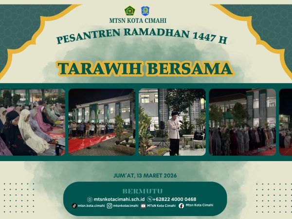 Pesantren Ramadan 1447 H MTsN Kota Cimahi Ditutup dengan Salat Tarawih Berjamaah