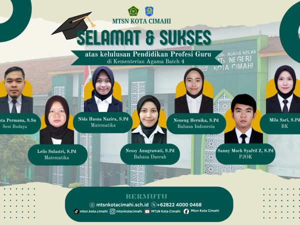 Tujuh Guru MTsN Kota Cimahi Lulus PPG Kemenag Batch 4 Tahun 2026
