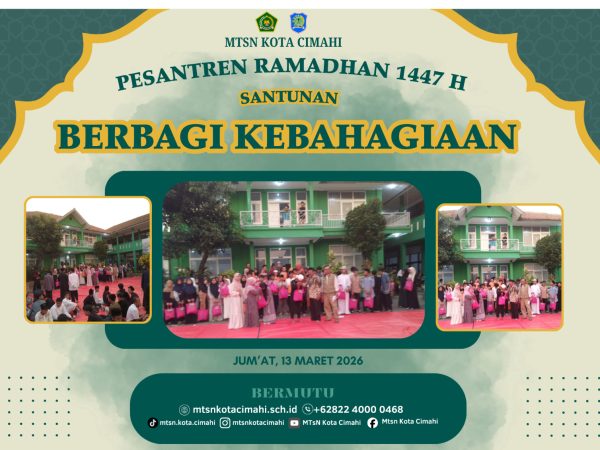 Menebar Kepedulian di Penghujung Pesantren Ramadhan MTsN Kota Cimahi