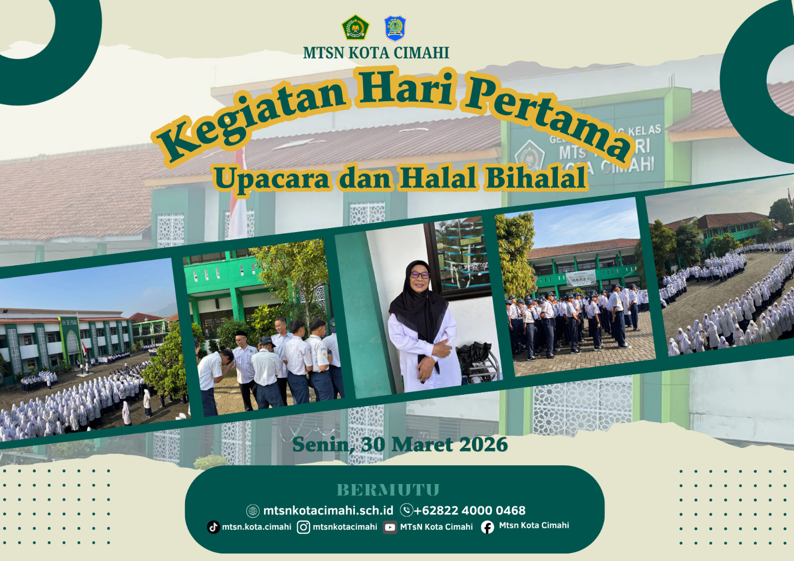 Hari Pertama Masuk Pasca Lebaran, Madrasah Gelar Halal bi Halal dan Perpisahan Penuh Haru