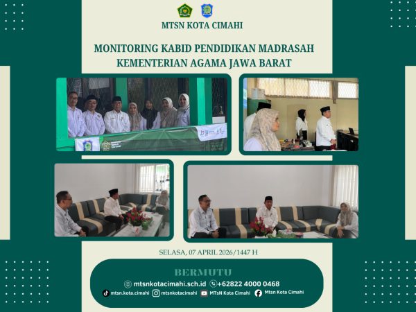 Monitoring Kabid Penmad Kanwil Kemenag Jabar, Pelaksanaan TKA di MTsN Kota Cimahi Berjalan Tertib