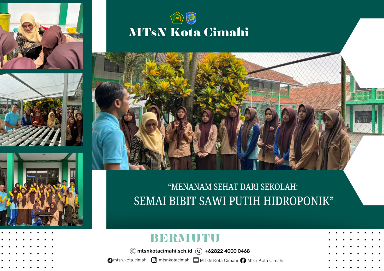 Edukasi Lingkungan Berkelanjutan: Duta PLH MTsN Kota Cimahi Laksanakan Penyemaian dan Pembuatan Perangkap Hama