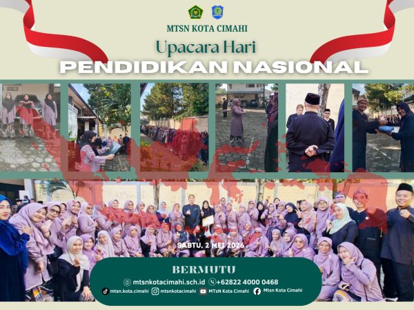 MTsN Kota Cimahi Ambil Peran dalam Upacara Hari Pendidikan Nasional 2026 di Kemenag Kota Cimahi