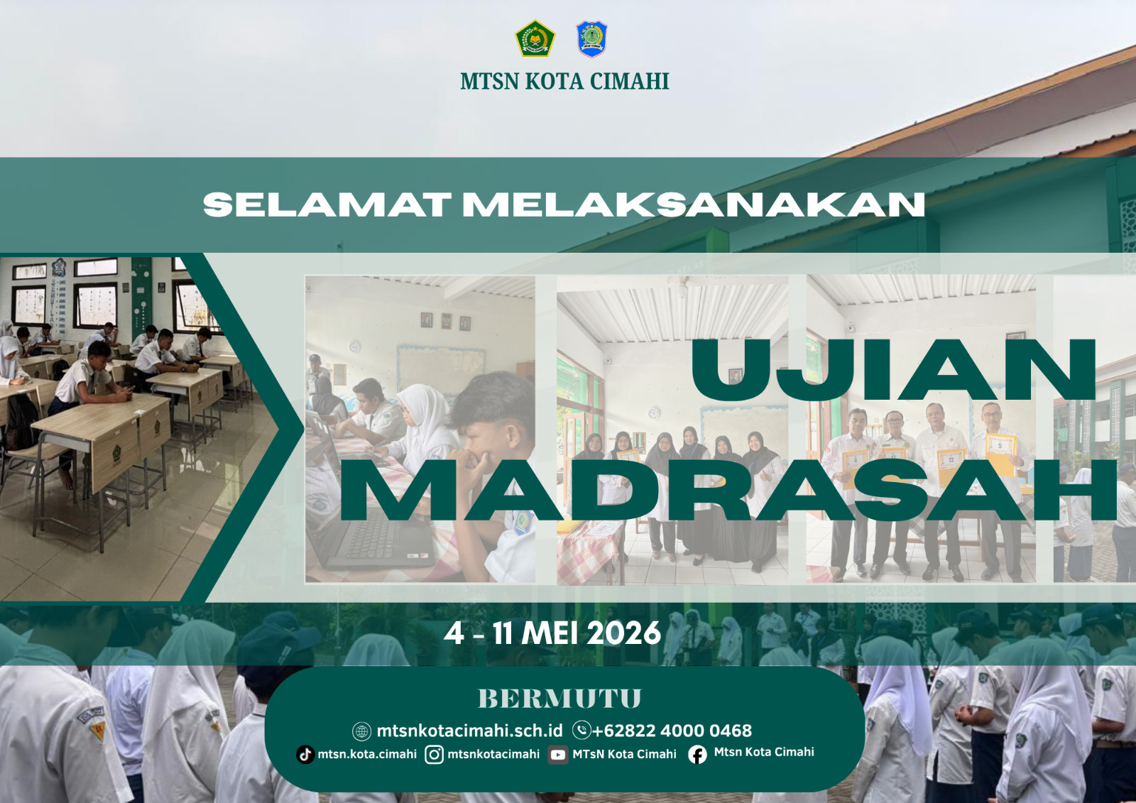 Semangat Juang Siswa Kelas 9 MTsN Kota Cimahi Warnai Pelaksanaan Ujian Madrasah 2025/2026