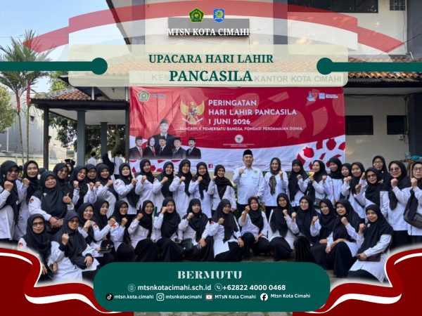 MTsN Kota Cimahi Ambil Peran dalam Upacara Hari Lahir Pancasila 2026 di Kemenag Kota Cimahi