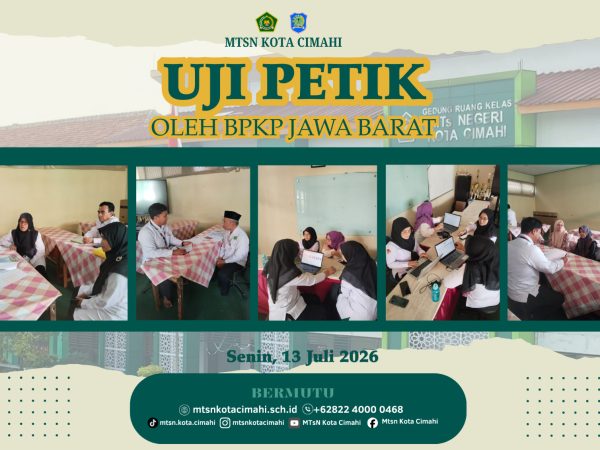 BPKP Jawa Barat Laksanakan Uji Petik di MTsN Kota Cimahi untuk Penguatan Tata Kelola Pendidikan