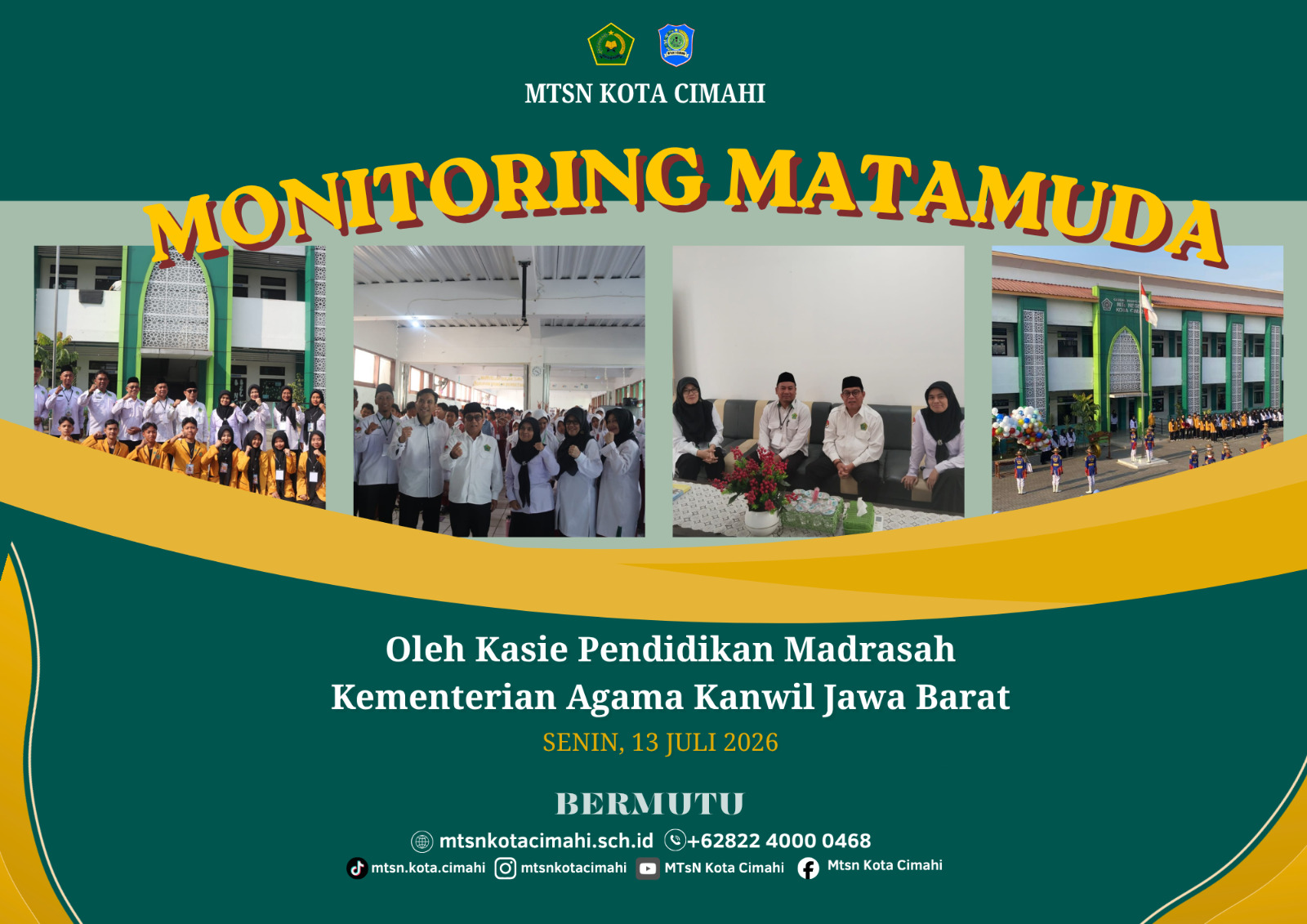 MATAMUDA MTsN Kota Cimahi Berjalan Meriah, Kabid Penmad Kanwil Jabar Berikan Apresiasi