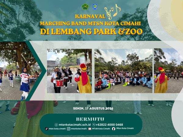 Marching Band MTsN Kota Cimahi Tampil Spektakuler di Lembang Park & Zoo, Dapat Apresiasi Kiky Saputri