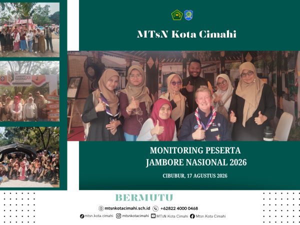 Usai Upacara HUT RI, Kamad MTsN Kota Cimahi Monitoring Peserta Jambore Nasional di Cibubur