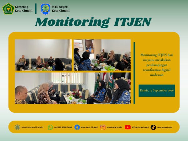 Transformasi Digital Madrasah Diperkuat, Tim Pendamping Tinjau Pembelajaran di MTsN Kota Cimahi