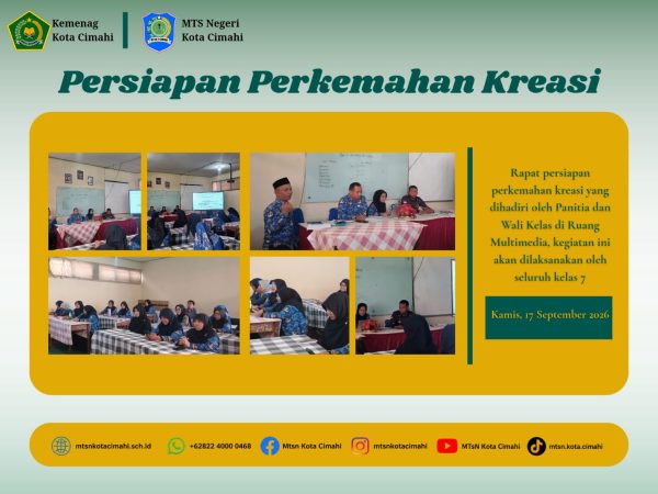 Jelang PPK 2026, MTsN Kota Cimahi Matangkan Persiapan Kemah Siswa Kelas 7