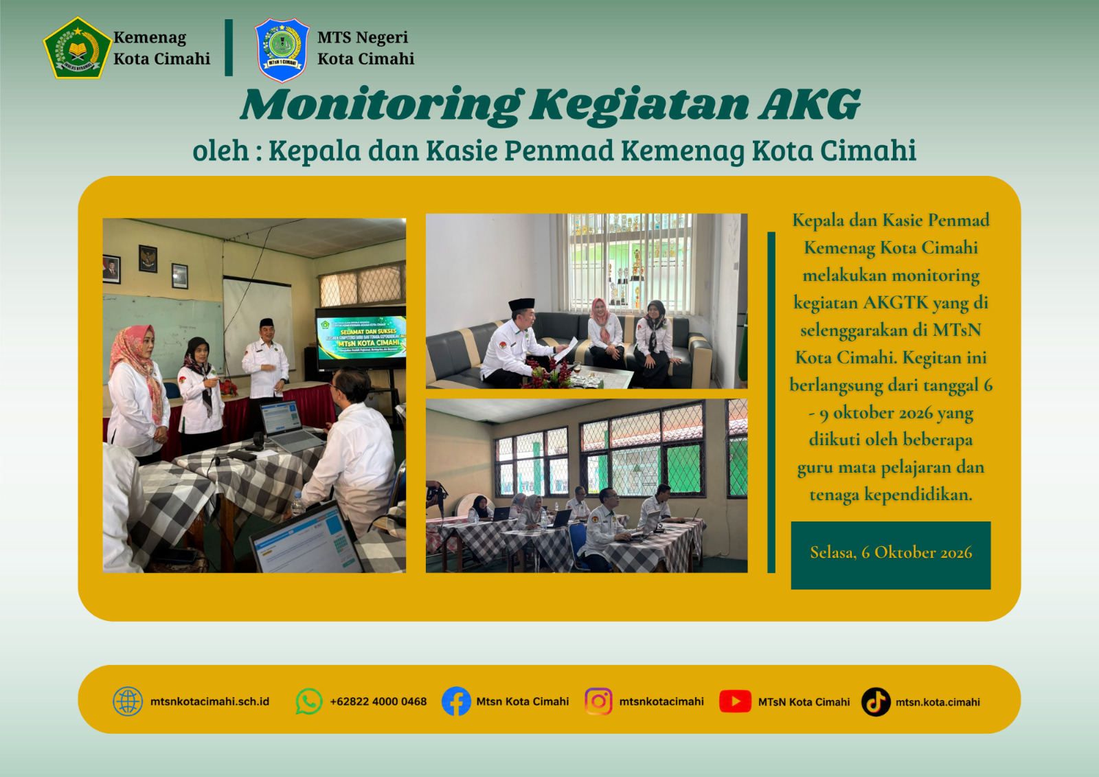 Tingkatkan Kompetensi Guru, MTsN Kota Cimahi Gelar Asesmen Kompetensi Guru dan Tenaga Kependidikan (AKGTK) 2026 Tingkatkan Kompetensi Guru, MTsN Kota Cimahi Gelar Asesmen Kompetensi Guru dan Tenaga Kependidikan (AKGTK) 2026