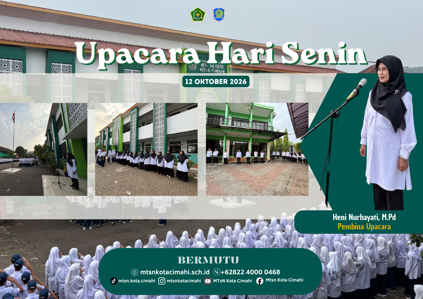 Tanamkan Adab Makan Sesuai Sunnah Rasulullah, Upacara Senin MTsN Kota Cimahi Tekankan Pembiasaan Akhlak Islami Tanamkan Adab Makan Sesuai Sunnah Rasulullah, Upacara Senin MTsN Kota Cimahi Tekankan Pembiasaan Akhlak Islami