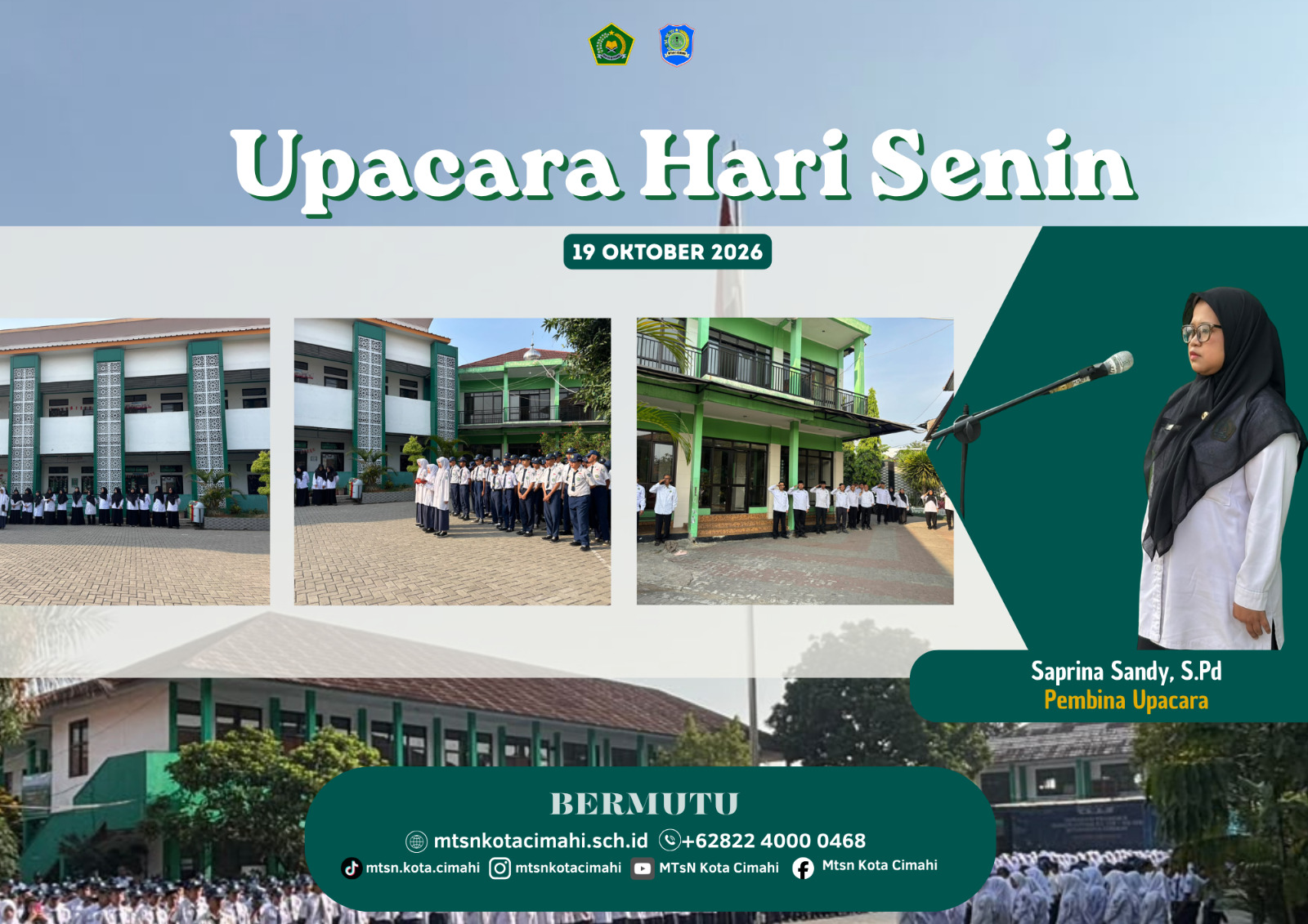 Saprina Sandy Ajak Siswa MTsN Kota Cimahi Manfaatkan Kesempatan dan Berani Memulai Kebaikan Saprina Sandy Ajak Siswa MTsN Kota Cimahi Manfaatkan Kesempatan dan Berani Memulai Kebaikan