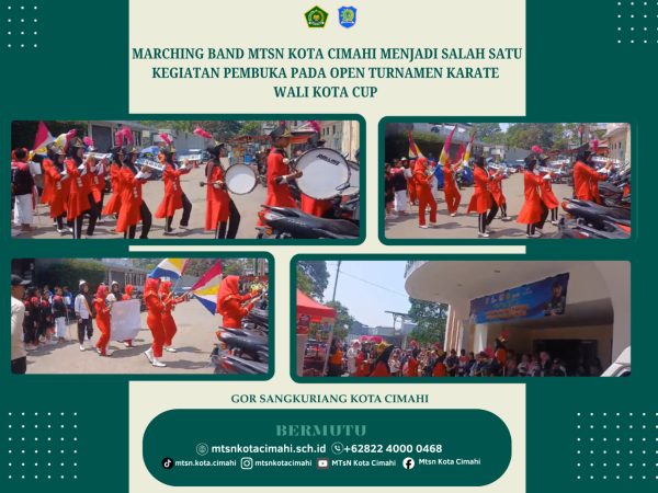 Marching Band MTsN Kota Cimahi Meriahkan Pembukaan Wali Kota Cup Karate 2026